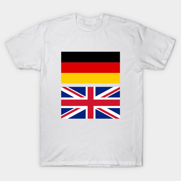 UK and Germany Flag T-Shirt by Islanr